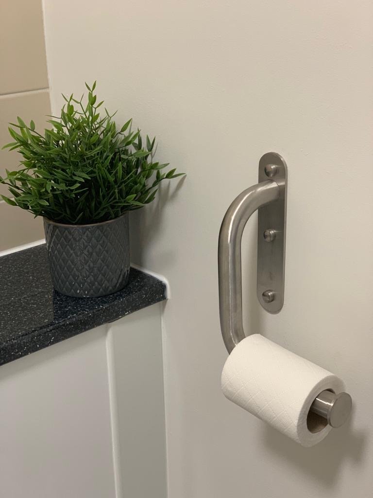 Invisible Creations Toilet Roll holder grab rail