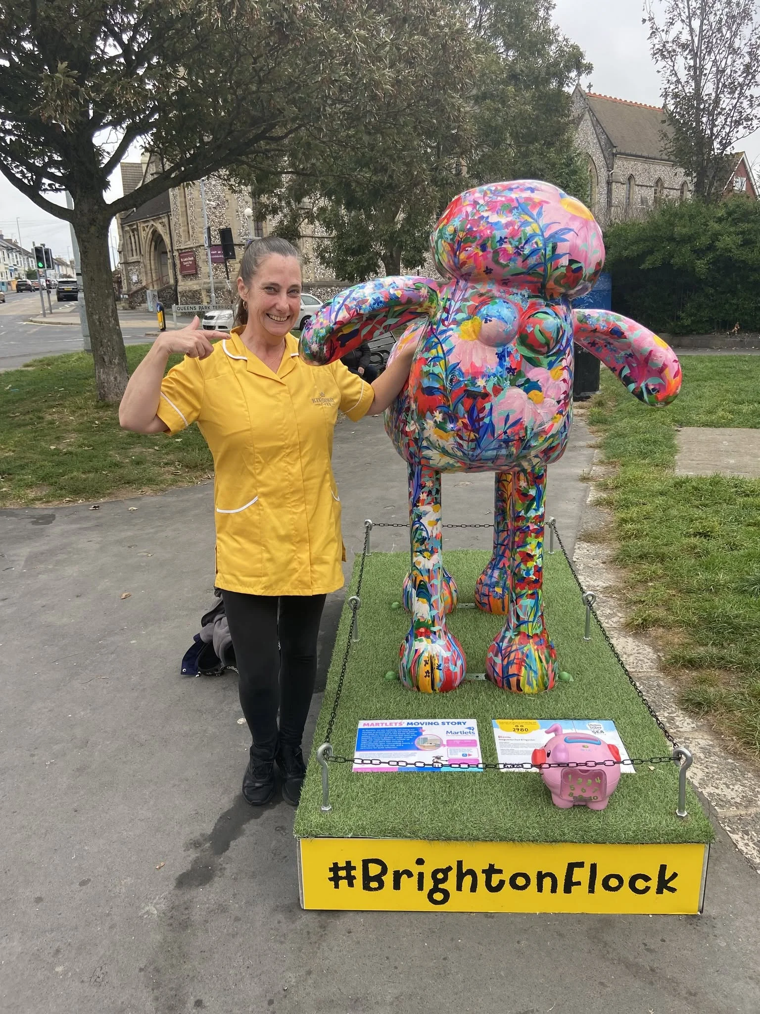 Kerry with the Brighton flock